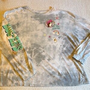 Trendy Graphic Long Sleeve Tee - Gray